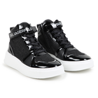 Sapatilhas cano alto em pele KARL LAGERFELD KIDS 
                    GIRL