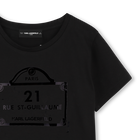 T-shirt com estampa KARL LAGERFELD KIDS 
                    MENINA