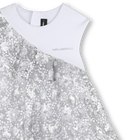 Vestido cerimonial bimaterial KARL LAGERFELD KIDS 
                    GIRL
