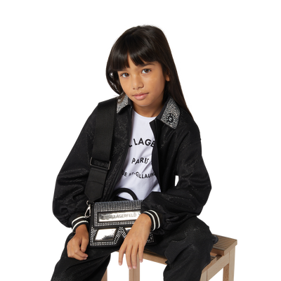 T-shirt com estampado KARL LAGERFELD KIDS GIRL