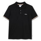 Camisa polo de manga curta, PRETO, hi-res