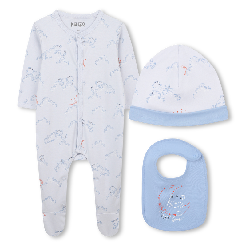 Conjunto de pijama, babador e chapéu KENZO KIDS 
                    BOY