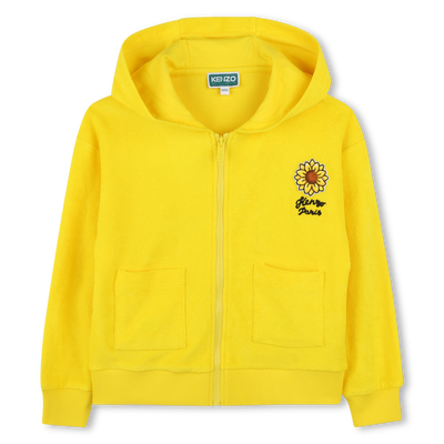 Cardig&atilde; de jogging em felpa KENZO KIDS GIRL