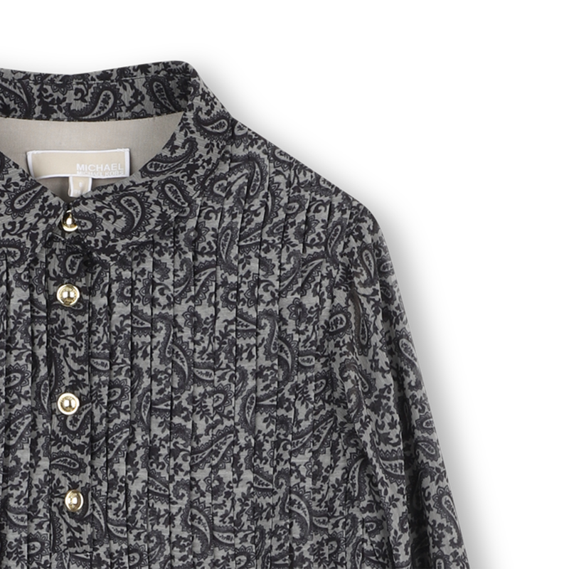Vestido plissado de manga comprida MICHAEL KORS 
                    GIRL