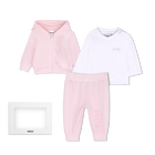 Conjunto de cal&ccedil;a, cardig&atilde; e camiseta BOSS 
                    MENINA