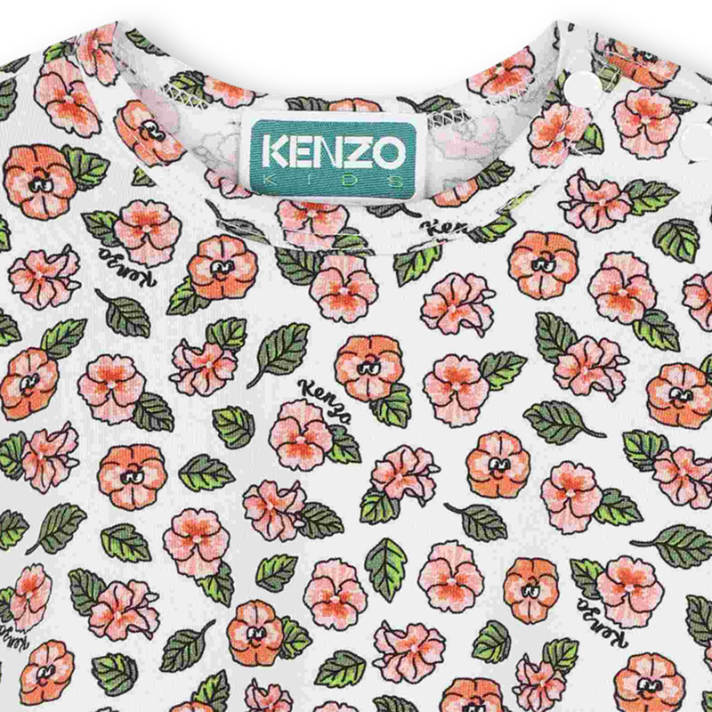 Vestido estampado manga balão KENZO KIDS 
                    GIRL