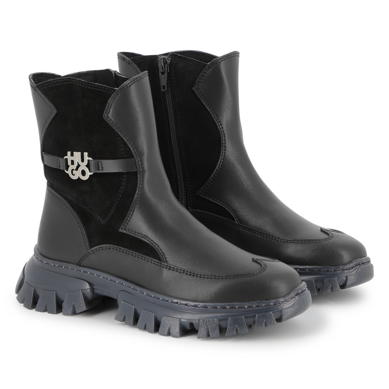 Botins com fecho de correr HUGO 
                        GIRL