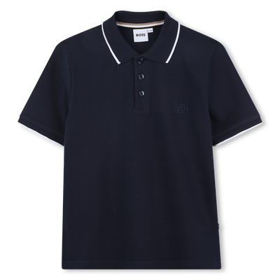 Polo corte direito em algod&atilde;o BOSS BOY