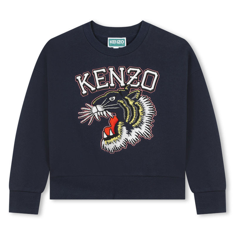 Sweatshirt de algod&atilde;o bordada KENZO KIDS 
                        GIRL