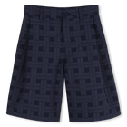 Cal&ccedil;&otilde;es bermudas com padr&atilde;o jacquard KENZO KIDS 
                    BOY