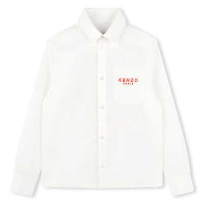 Embroidered Cotton Shirt KENZO KIDS BOY