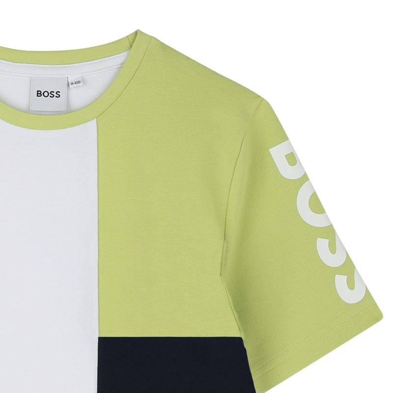 T-shirt em piqu&eacute; de algod&atilde;o BOSS 
                        BOY