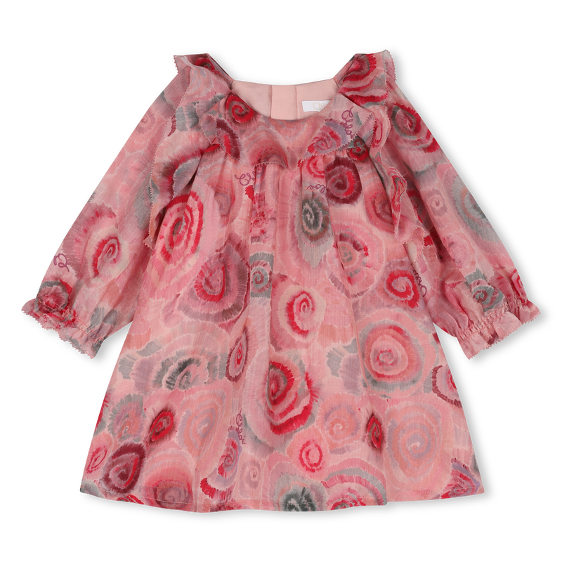 Vestido evasé com folhos CHLOE 
                    GIRL