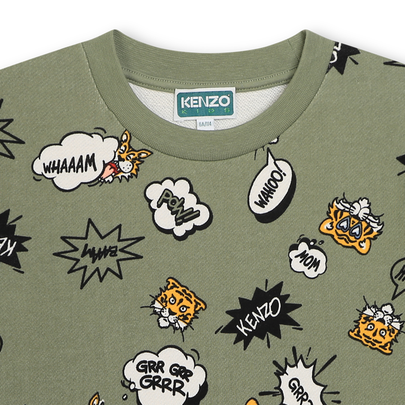 Sweatshirt moletão estampada KENZO KIDS 
                    BOY