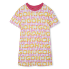 Vestido estampado em molet&atilde;o HUGO 
                    GIRL