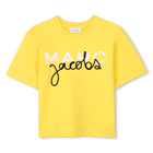 T-shirt algod&atilde;o gola redonda, AMARELO, hi-res