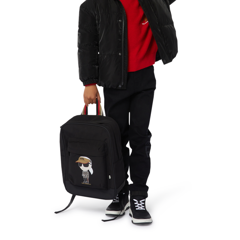 Sapatilhas cano alto em pele KARL LAGERFELD KIDS 
                        BOY