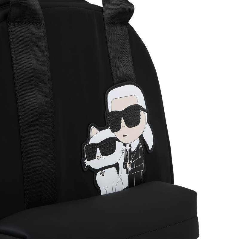 Mochila com emblema elegante KARL LAGERFELD KIDS 
                        GIRL