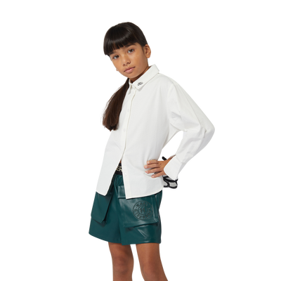 Camisa com logótipo bordado KARL LAGERFELD KIDS GIRL