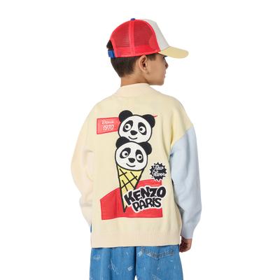 CARDIGAN DE MALHA DECOTE EM V KENZO KIDS BOY