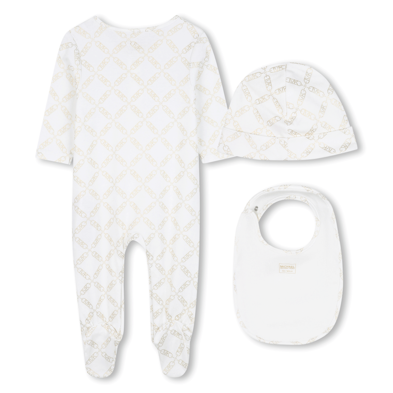 Conjunto de pijama, babador e chap&eacute;u MICHAEL KORS 
                        GIRL