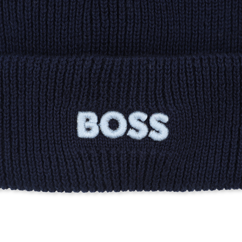 Gorro de malha com pompom BOSS 
                        BOY