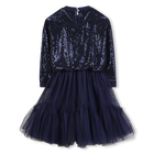 Vestido bimaterial BILLIEBLUSH 
                    GIRL