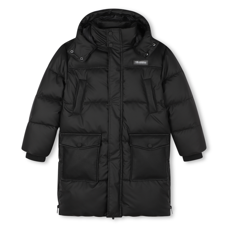 Blusão de penas comprido KARL LAGERFELD KIDS 
                    BOY