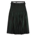 Saia midi plissada iridescente KARL LAGERFELD KIDS 
                    GIRL