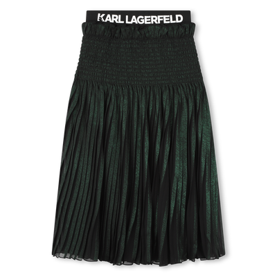 Saia midi plissada iridescente KARL LAGERFELD KIDS GIRL