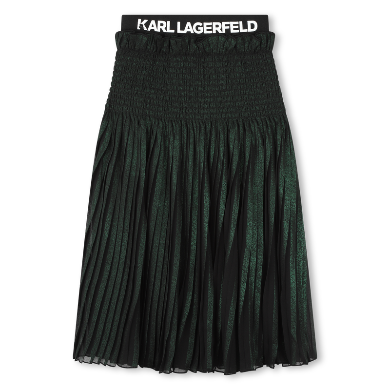 Saia midi plissada iridescente KARL LAGERFELD KIDS 
                        GIRL