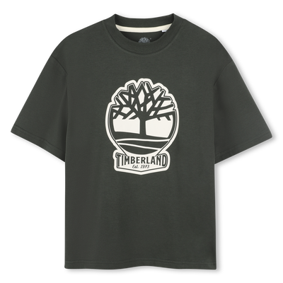 T-shirt bicolor com log&oacute;tipo TIMBERLAND BOY
