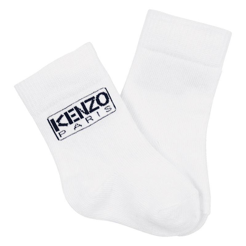 Conjunto de 2 pares de meias de malha KENZO KIDS 
                    UNISEX
