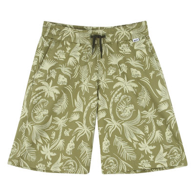 Bermudas estampadas de algod&atilde;o BOSS MENINO