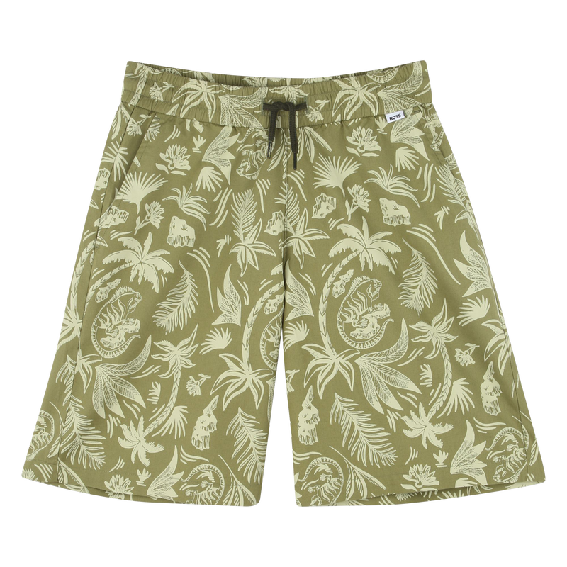 Bermudas estampadas de algod&atilde;o BOSS 
                        MENINO