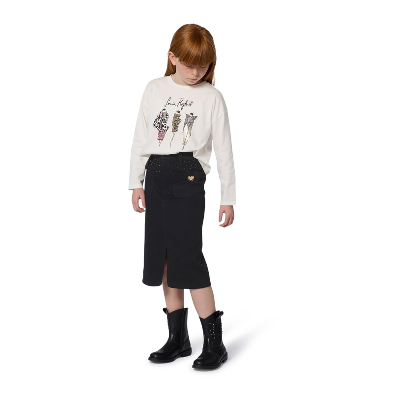Saia midi jeans SONIA RYKIEL 
                    GIRL