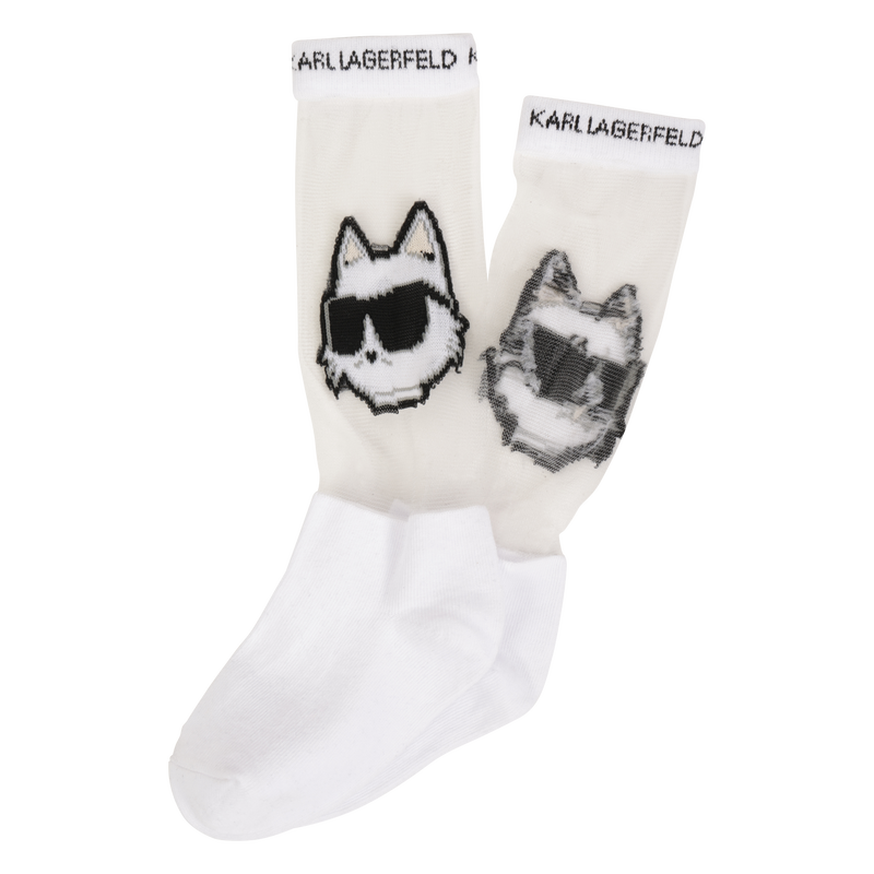 Meias estampadas KARL LAGERFELD KIDS 
                    GIRL