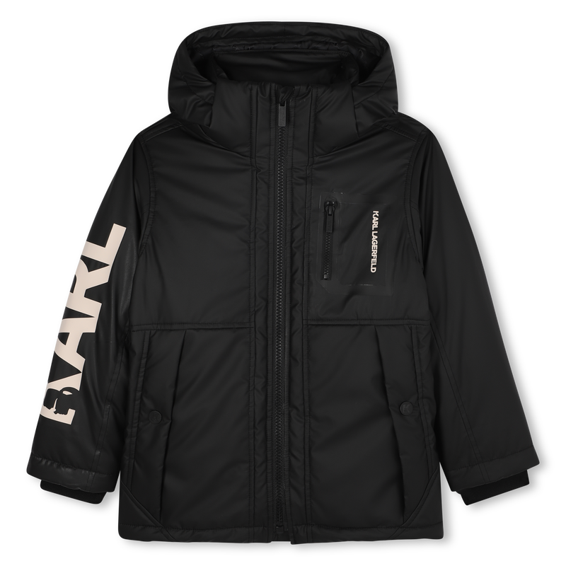 Parka com capuz KARL LAGERFELD KIDS 
                    BOY