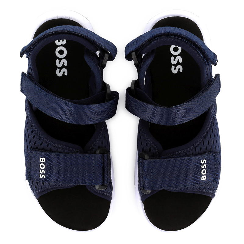 Sand&aacute;lias de lona com velcro BOSS 
                        BOY