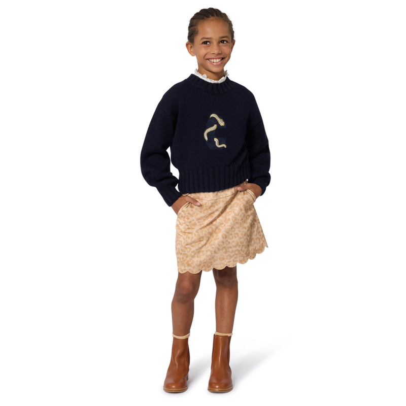 Saia curta com estampado de leopardo CHLOE 
                        GIRL