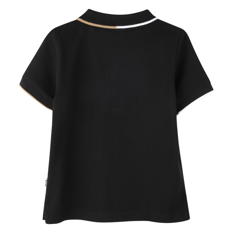 Polo de algod&atilde;o &agrave;s riscas BOSS 
                        BOY