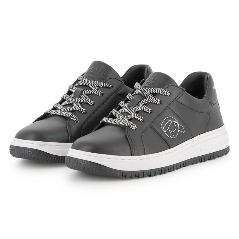 Tênis de cano baixo com cadarço KARL LAGERFELD KIDS 
                    UNISEX