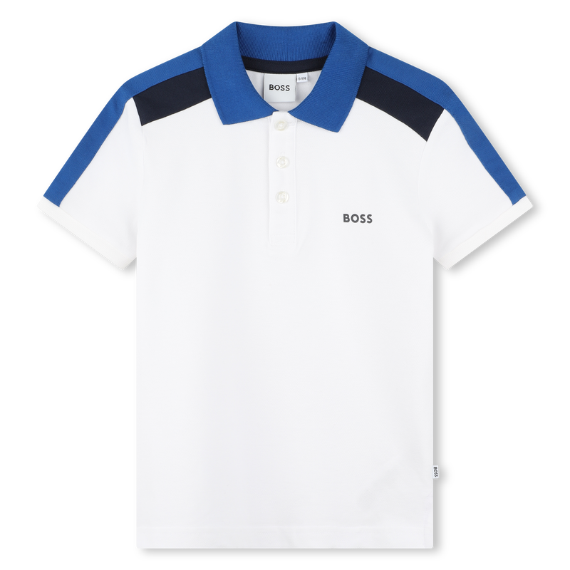 Polo com blocos de cores BOSS 
                    BOY