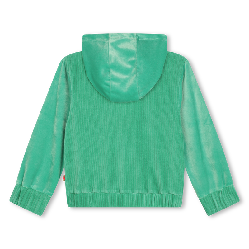 Cardig&atilde; em veludo com capuz BILLIEBLUSH 
                        GIRL