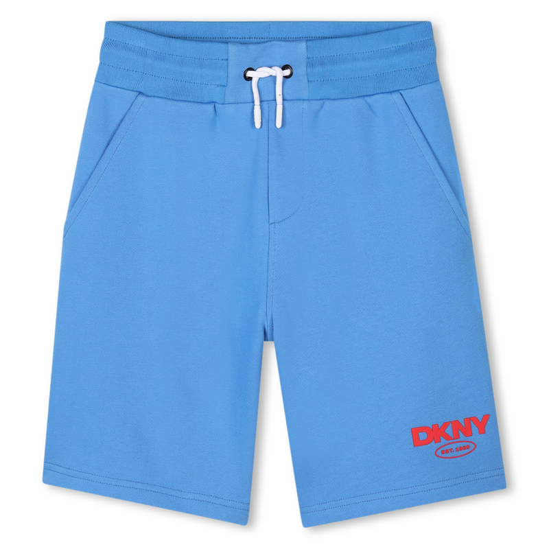 Bermudas de algod&atilde;o em molet&atilde;o DKNY 
                        BOY