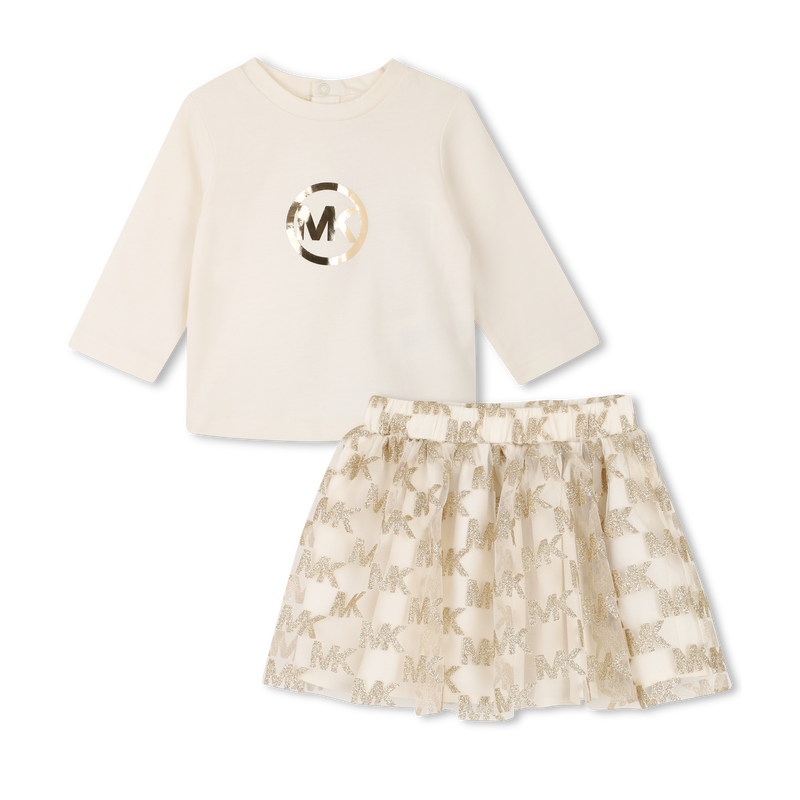 Conjunto de camiseta e saia MICHAEL KORS 
                        MENINA