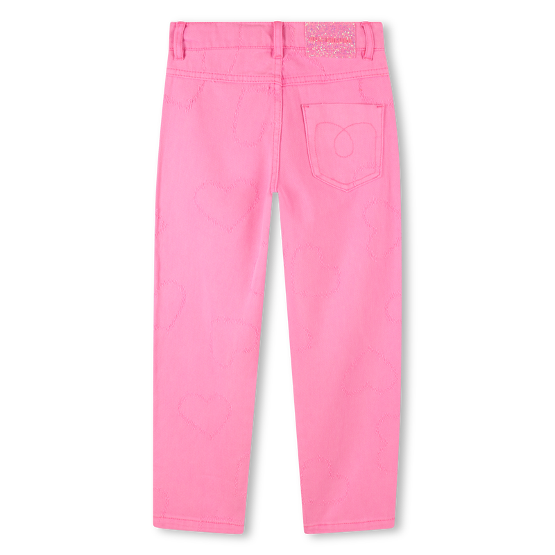 Calças de sarja com corações BILLIEBLUSH 
                    GIRL