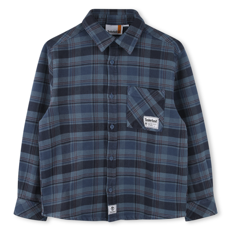 Checked Cotton Shirt Jacket TIMBERLAND 
                    BOY