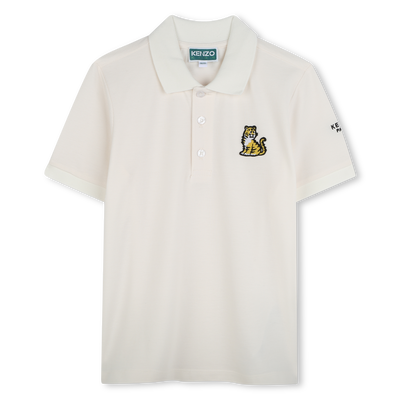 Polo manga curta de algodão KENZO KIDS UNISEX