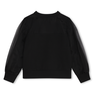 Sweatshirt mangas em organza KARL LAGERFELD KIDS GIRL